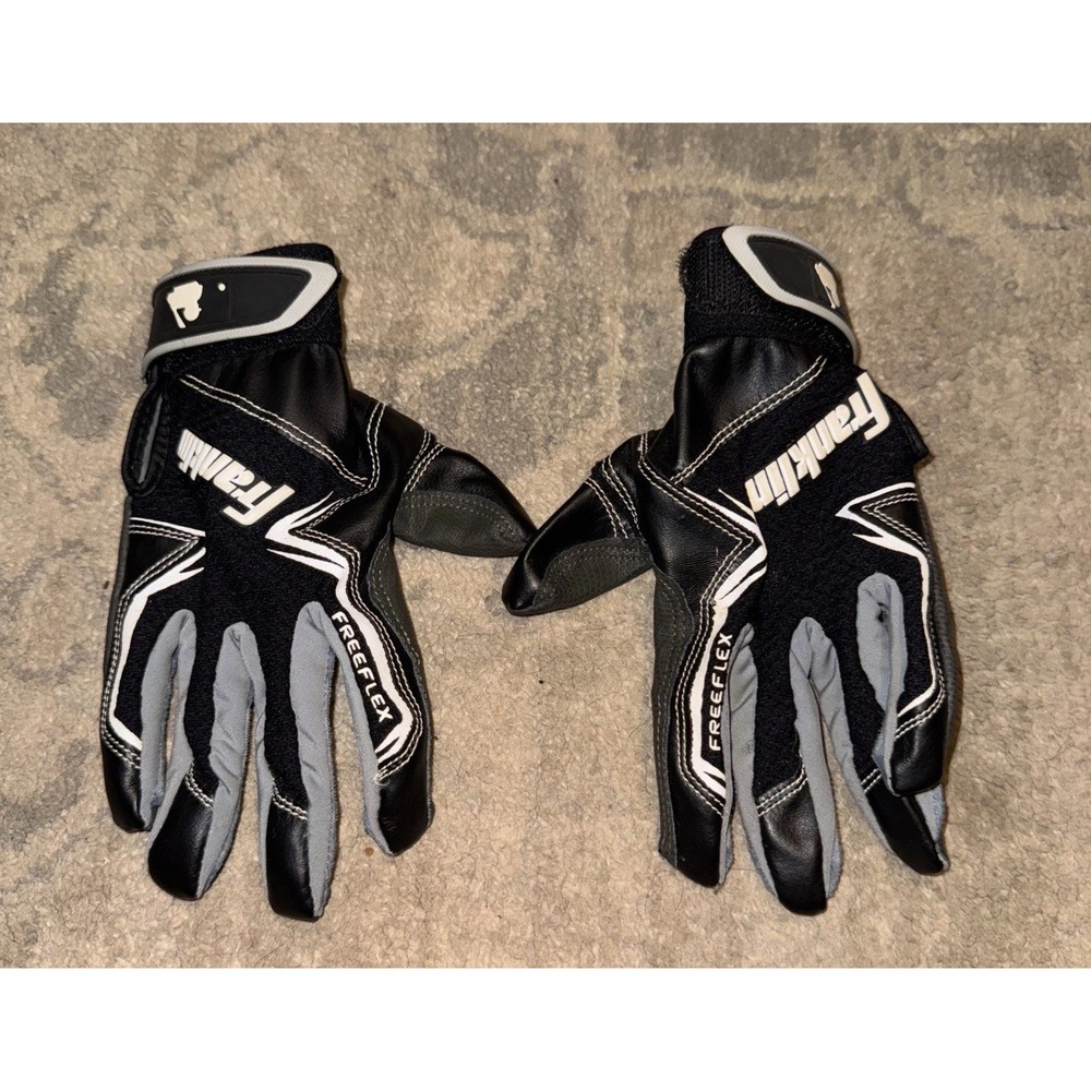 Franklin Freeflex Youth Official Batting‎ Glove of MLB Black Sz Medium 7" Length
